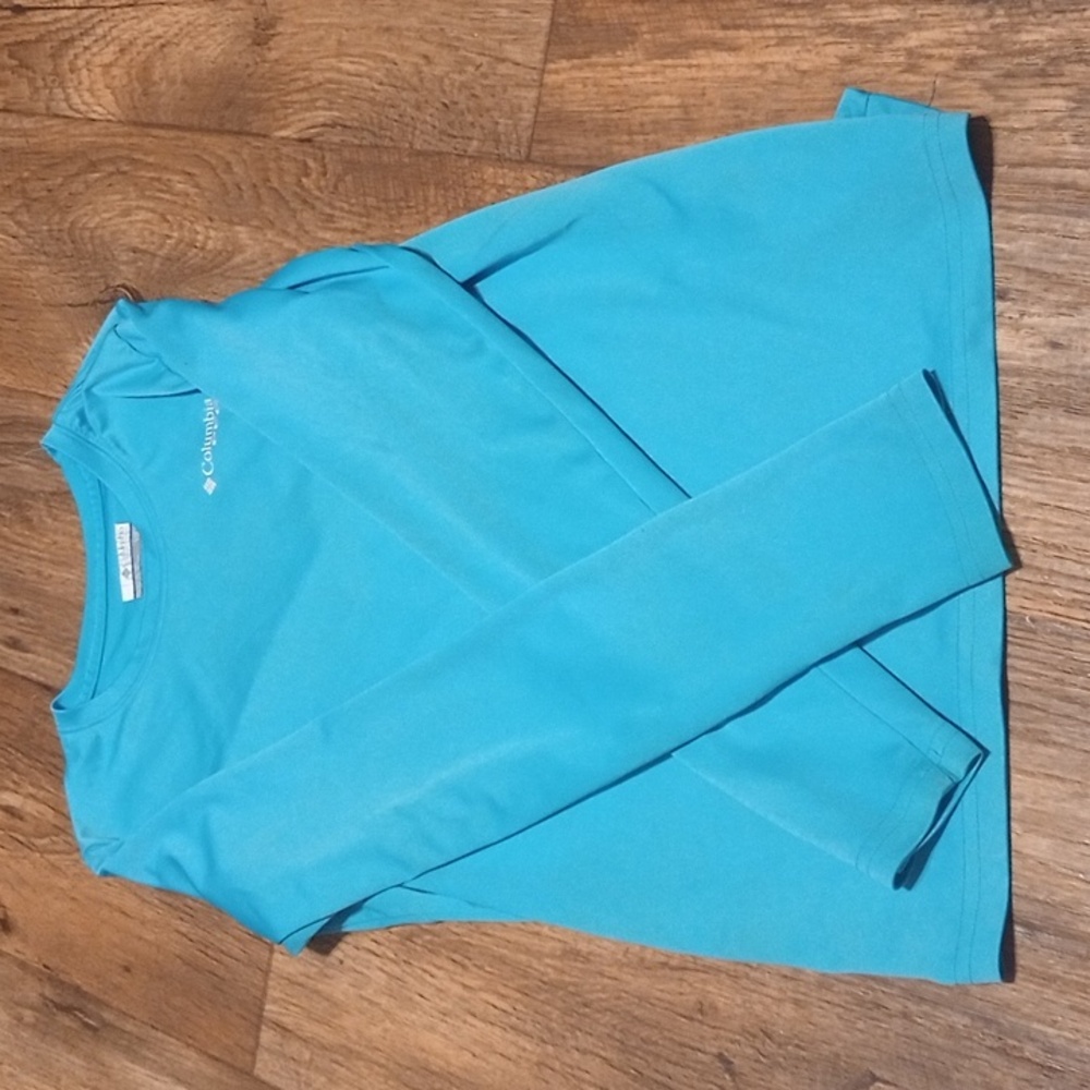 Columbia PFG Light Blue Long Sleeve Tidal Tee Performance Shirt Size Large
